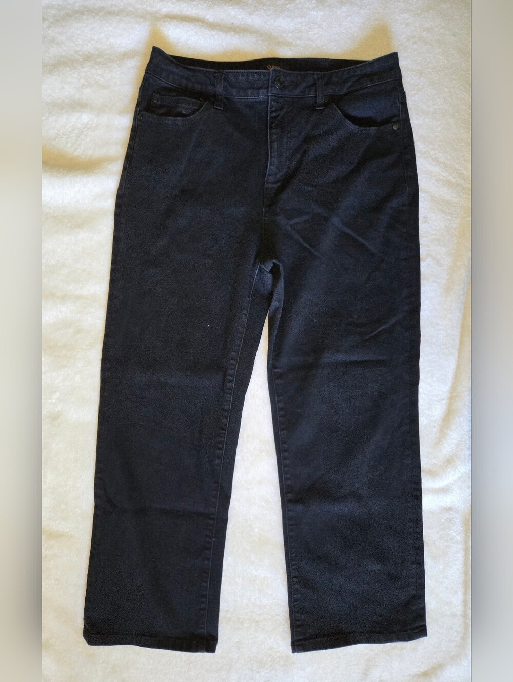 Quince High Rise Organic Cotton Straight Jeans Black- SIZE 31
